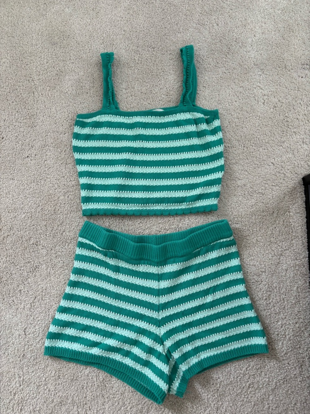 Anthropologie Striped Knit Set